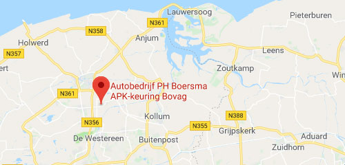 Automobielbedrijf Boersma - Route